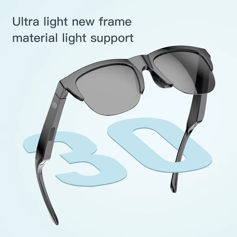 Touch Based Intelligent Bluetooth Glasses with Bone Conduction for Outdoor Sports Cal Sunglasses Business Wireless Headphones
